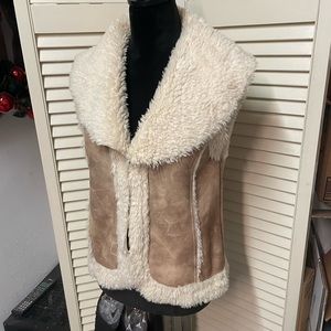 Faux Shearling Vest, women’s M